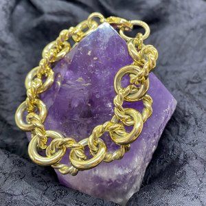 Vintage J.Crew Gold-Tone Rope Chain Bracelet